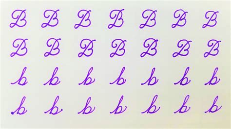 what does a cursive b look like? how does the fluidity of the pen influence the beauty of a cursive B?